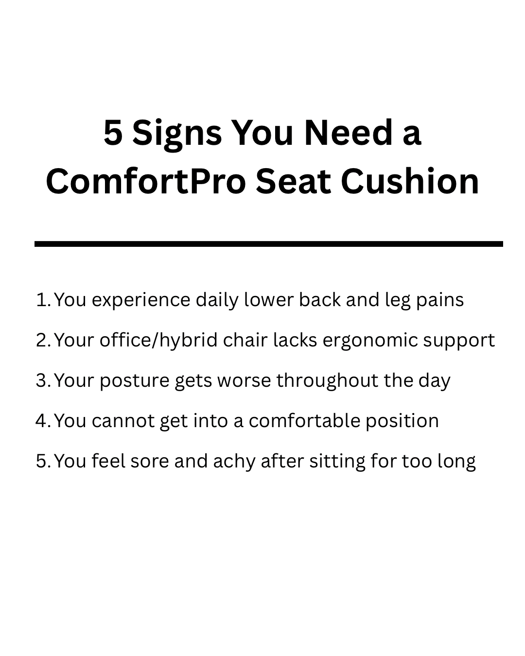 ComfortPro Seat Cushion